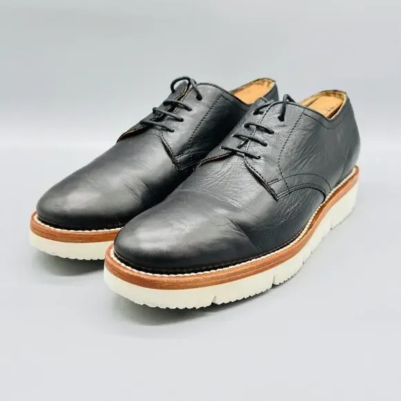 Ariat Shoes Mens 8.5 Black Leather Two24 Oxford Vibram Sole Casual Sneakers